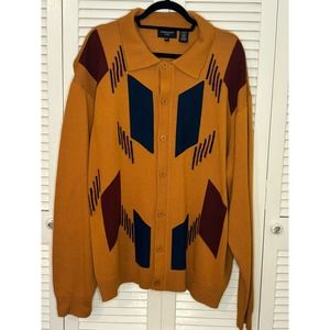 Pardazzio Uomo Geometric Cardigan - XXL